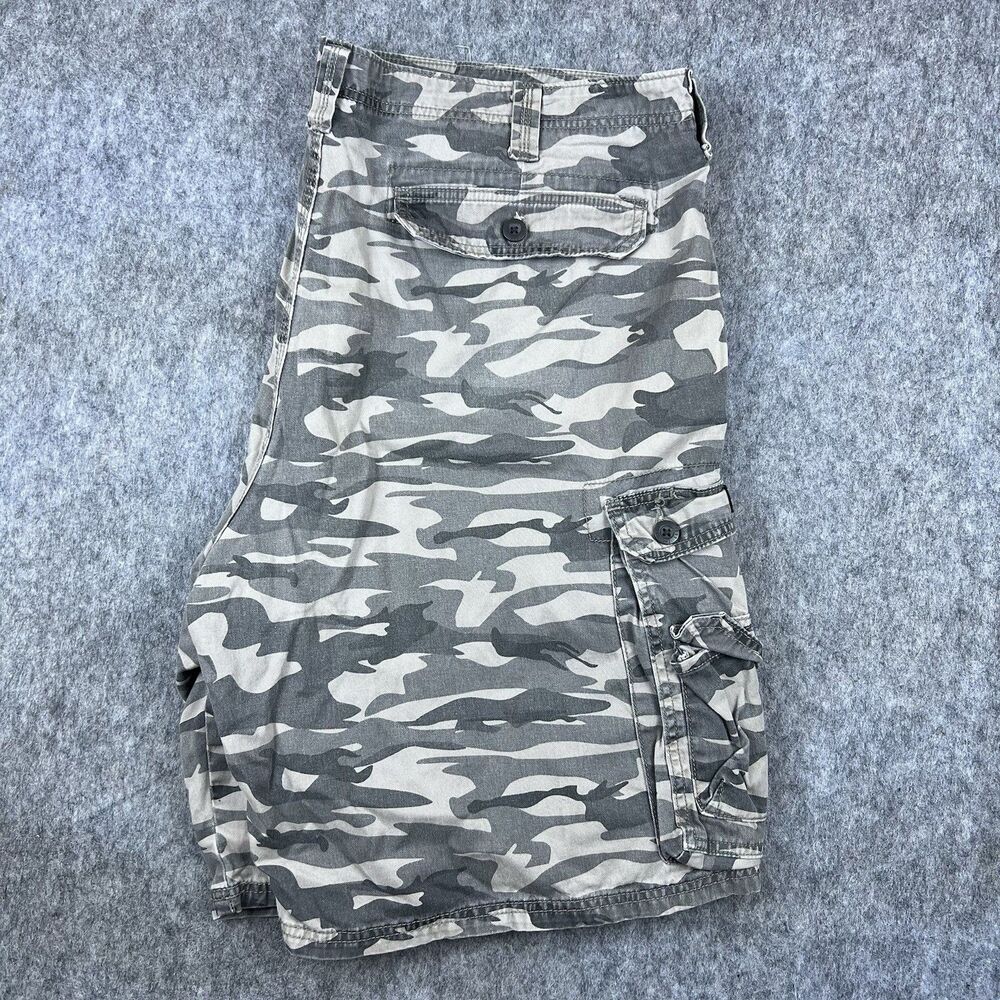 Lee Men's Cargo Shorts Camo Print Hiking Outdoors 100% Cotton 11" Inseam Size 44